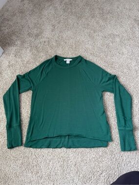 Athleta Forest Green Long-Sleeve Pullover